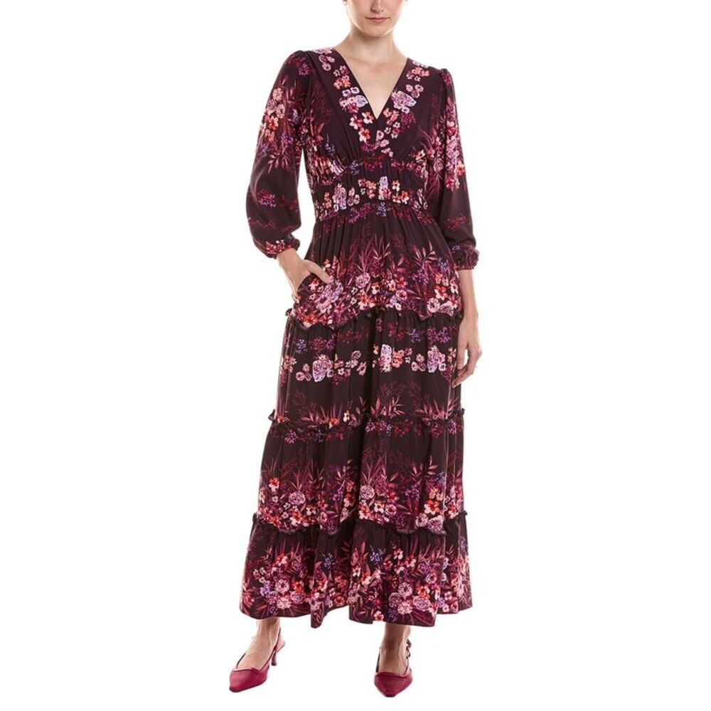 Maison Tara Womens  Maxi Dress, Purple